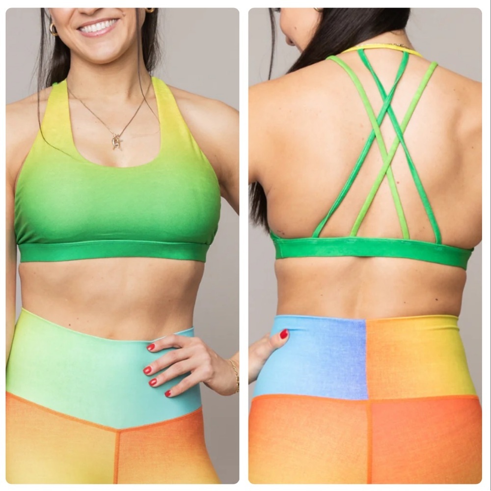 NWT Niyama Sol Dream Catcher Sports Bra in Mojito Size XS/Small